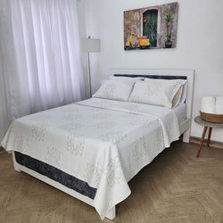 Edredón Premium Tejido de Punto Cama Doble + Obsequio juego de sábanas